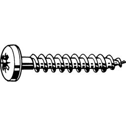 Woodscrew, ST (Self Tapping) - BZP (Bright Zinc Plate) - Pozi - Raised Cheese Head  Chipboard Screw thumbnail-3