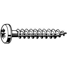 Woodscrew, ST (Self Tapping) -A2 Stainless - Pozi - Raised Cheese Head  Chipboard Screw thumbnail-1