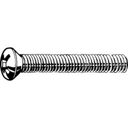 Machine Screw, Metric - A2 Stainless - Phillips Raised Countersunk Head Screw - Metric - DIN 966 - H thumbnail-1