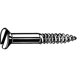 Woodscrew, Self Tapping - A2 Stainless - Slotted - Countersunk Flat Head - DIN 97 thumbnail-1