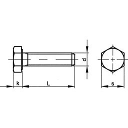 Hex Head Set Screw, Metric - Aluminium - Grade P40 - DIN 933 thumbnail-1