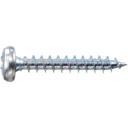 Woodscrew, ST (Self Tapping) - BZP (Bright Zinc Plate) - Pozi - Raised Cheese Head  Chipboard Screw thumbnail-0