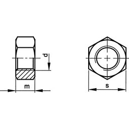 Hexagon Machine Screw Nut, BSW - Steel - Grade P - BS 1083 thumbnail-1