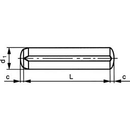 Grooved Pin, Metric - Steel - Standard (Self - Colour) - Full Length Parallel with Chamfer - DIN 1470 thumbnail-1