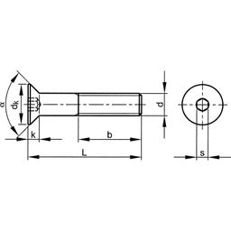 Socket Head Countersunk Screws, Metric, M5 thumbnail-1