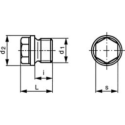 Hexagon Head Screw Plug - Cylindrical Pipe Thread - Brass - G Series - DIN 910 thumbnail-1