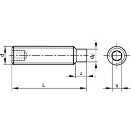 Socket Set Screw, Metric - Stainless- A2 - Dog Point - DIN 915 thumbnail-1