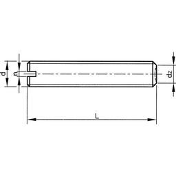 Slotted Set Screw, Metric - A1/A2 Stainless - Long Dog Point - DIN 438 thumbnail-1