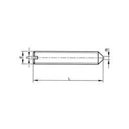 Slotted Set Screw, Metric - A4 Stainless - Cone Point - DIN 553 thumbnail-1