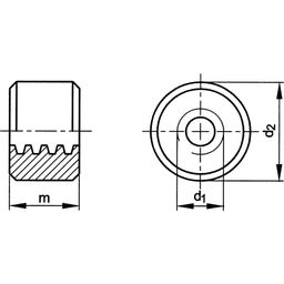 Round Nut - Metric - Steel - Trapezodial Thread  thumbnail-1