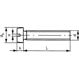 Machine Screw, Metric - Nylon - Grade PA 6.6 - Slotted Cheese Head - DIN 84 thumbnail-1