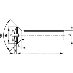 Machine Screw, Metric - A4 Stainless - Slotted Raised Countersunk - DIN 964 thumbnail-2