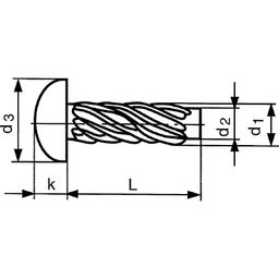 Rivet Nut, Metric - Ni Nickel Plated - Drive Screw thumbnail-1