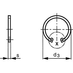 CirClip - Metric - Stainless - Internal - DIN 472 thumbnail-2