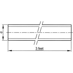 Screwed Studding - BSW - Steel  Grade 4.8 - Threaded Rod  thumbnail-1