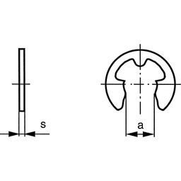 E-Clip - Metric - Stainless - External - DIN 6799 thumbnail-2