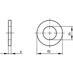 Washer For Clevis Pin - Metric - A2 Stainless Steel - DIN 1440 thumbnail-1