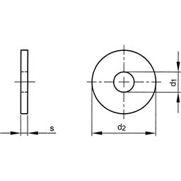 Washer For Wood Construction - Metric - A4 Stainless Steel - DIN 440R thumbnail-1