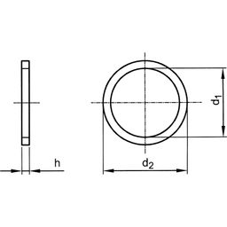 Packing Ring (Jointing Ring) - Metric - Vulcanized Fibre VF3110 - Grade H=1.0mm - DIN 7737 thumbnail-1