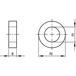 Washer For Steel Structures - Metric - A2 Stainless Steel  - DIN 7989-1 thumbnail-1