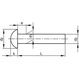 Rivets, Round Head, Metric, Steel thumbnail-1