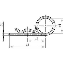 Double Spring Cotter Pin - Metric - A4 Stainless Steel - DIN 11024 thumbnail-1