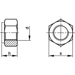 A2 Type 'T' Stainless Steel Nyloc Nuts - DIN 985 (1987) thumbnail-1