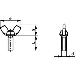 Wing Screw, Metric - A2 Stainless Steel - Light Wing Screw thumbnail-1