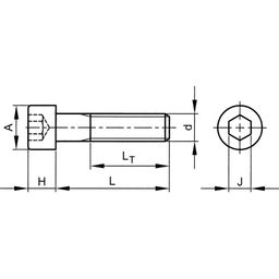 Socket Head Cap Screw, UNC - Steel - Grade 12.9 - BZP (Bright Zinc Plated) - DIN 912 thumbnail-1