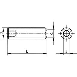 Socket Set Screw, UNC - Steel - Grade 14.9 - Cup Point - BS2470 thumbnail-1