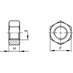 Hexagon Nut, UNC - Steel - BZP - Grade 5 - DIN 971 thumbnail-1