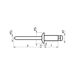 Domed Head Expanding Blind Rivet - Metric - Aluminium - Expo thumbnail-1