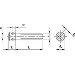 Machine Screw, Metric - A2 Stainless - Grade 50 - Slotted Capstan Screw - DIN 404  thumbnail-2