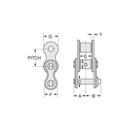 American Standard Roller Chain Blue Box 10FT - Simplex Chain thumbnail-1