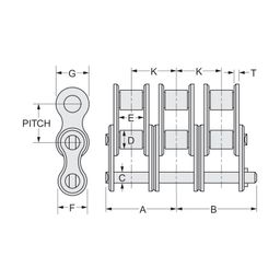 British Standard Roller Chain - Triplex thumbnail-1