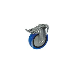 Pressed Steel Castors, Light to Medium Duty, Rubber Tyred Wheel, Nylon Centre thumbnail-0