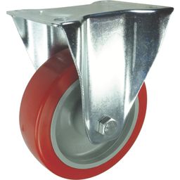 Pressed Steel Castors, Medium to Heavy Duty, Polyurethane Tyred Wheel, Nylon Centre thumbnail-0