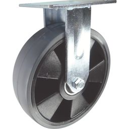 Medium to Heavy Duty Fabricated Castors Red Polyurethane Tyred Wheel with Nylon Centre - Roller Bearing thumbnail-0