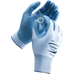 HyFlex® 11-518 Ultra-Lightweight Cut-Resistant Gloves, White & Blue thumbnail-0