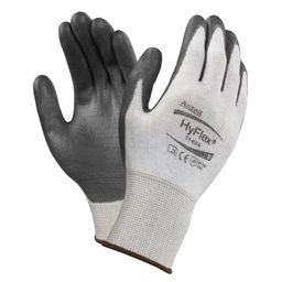 Cut Resistant Gloves, PU Coated, White/Black thumbnail-0