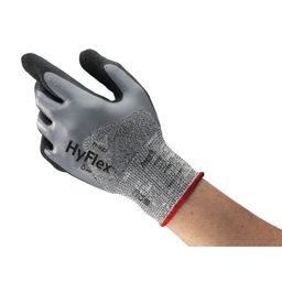 Cut Resistant Gloves, Nitrile Coated, Grey/Black thumbnail-0