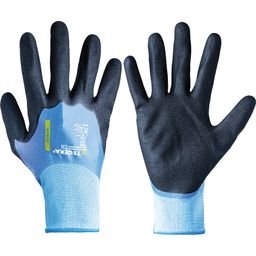 737 Tegera Palm-Side Coated Black/Blue Gloves thumbnail-0