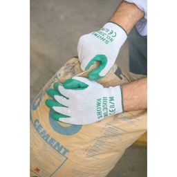 CAT II Showa™ 350R Nitrile Coated Grip Gloves, Grey/Green thumbnail-1