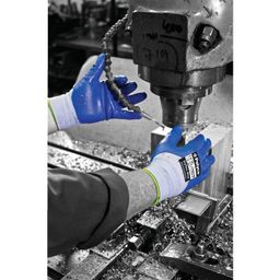 Cut Resistant Gloves, Nitrile Coated, Blue thumbnail-1