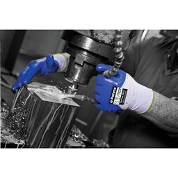 Cut Resistant Gloves, Nitrile Coated, Blue thumbnail-2