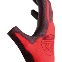 Matrix® Fingerless Fully Coated Black/Red Gloves thumbnail-3