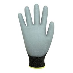 Cut Resistant Gloves, PU Coated, Black/Grey thumbnail-1