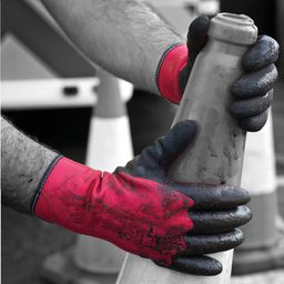 GIW Grip It 3/4 Coated Black/Red Gloves thumbnail-2