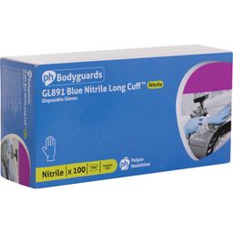 CAT III Disposable Blue Nitrile Long Cuff™ Gloves, Pack of 100 thumbnail-4