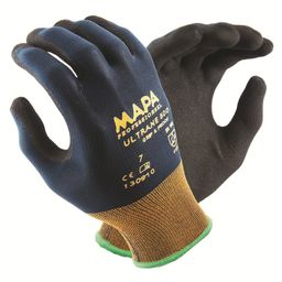 Nitrile Coated Gloves, Mechanical Hazard Grip, Blue/Black thumbnail-2